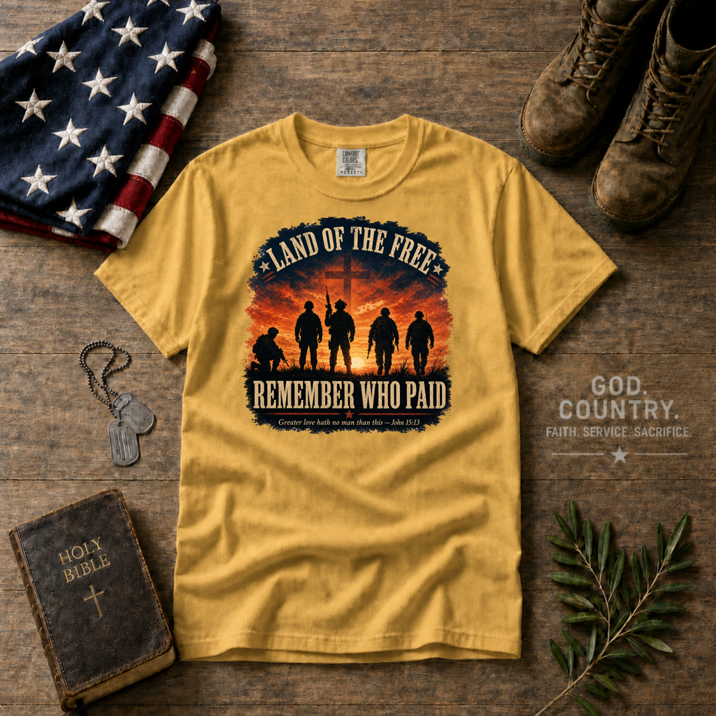 Land Of The Free - Remember Who Paid Tee Shirt