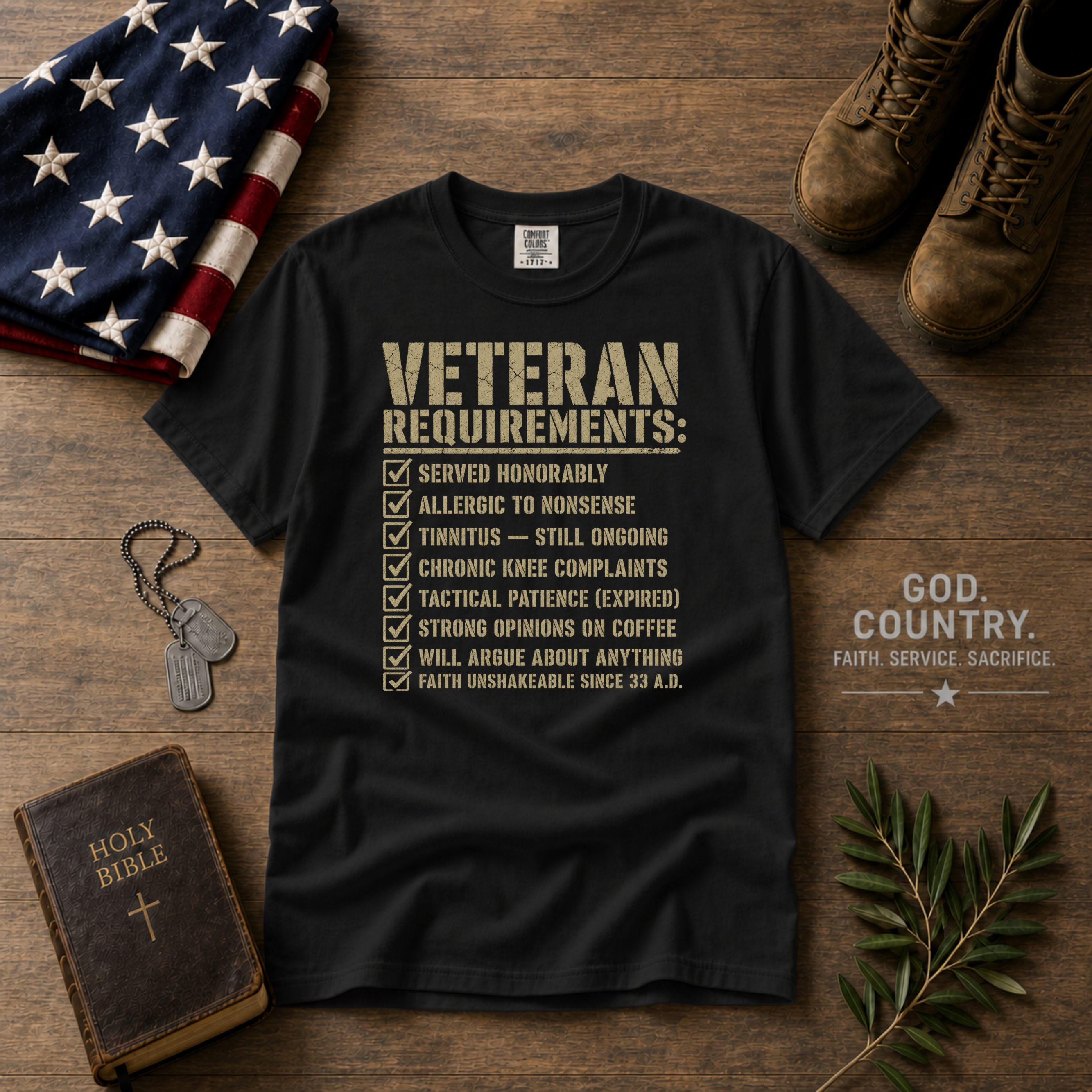 Veteran Requirements Tee Shirt