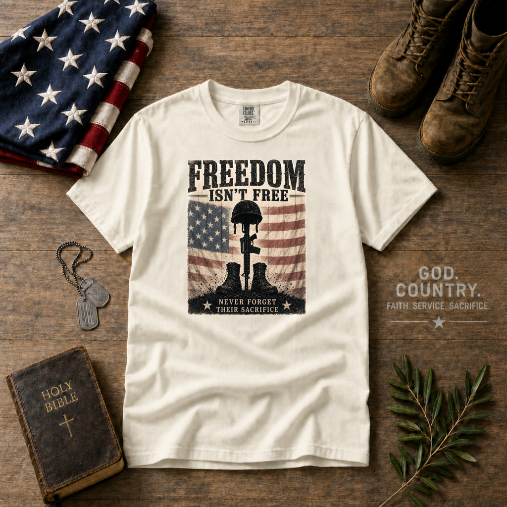 Freedom Isn't Free - Remember Their Sacrifice Tee Shirt