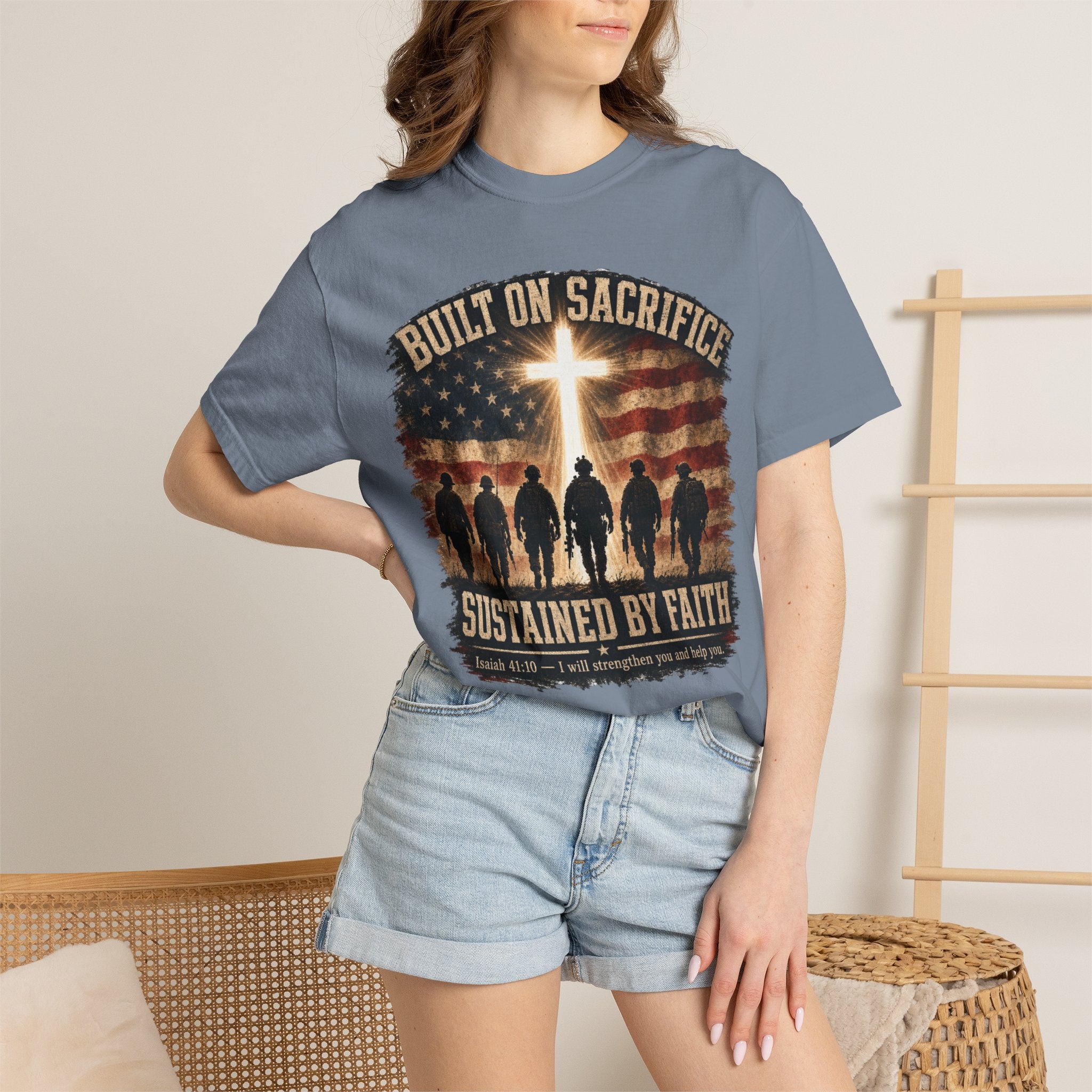 Built On Sacrifice - Sustained By Faith Tee Shirt