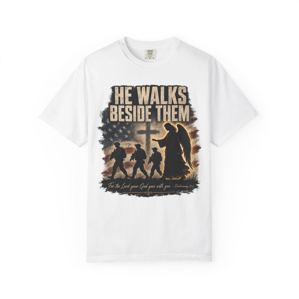 He Walks Beside Them Tee Shirt
