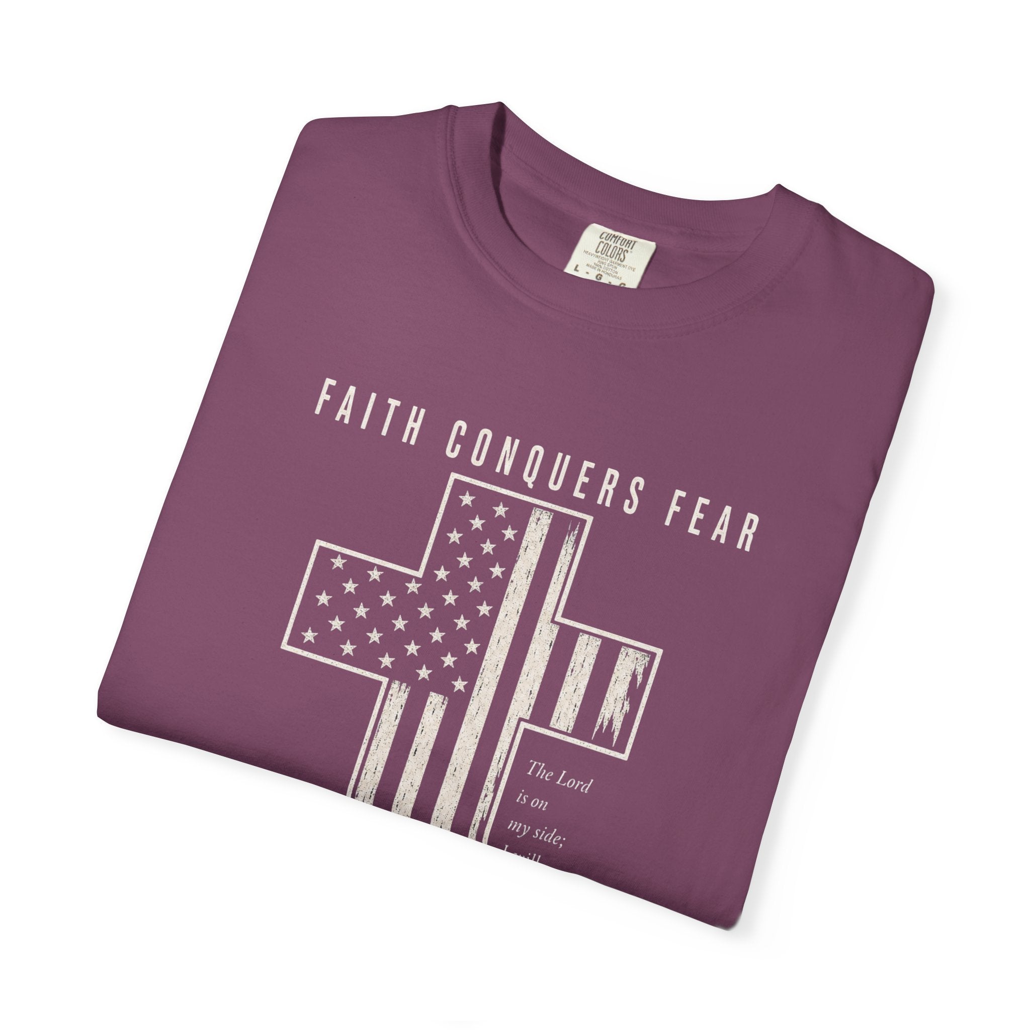 Faith Conquers Fear - Cross Tee Shirt