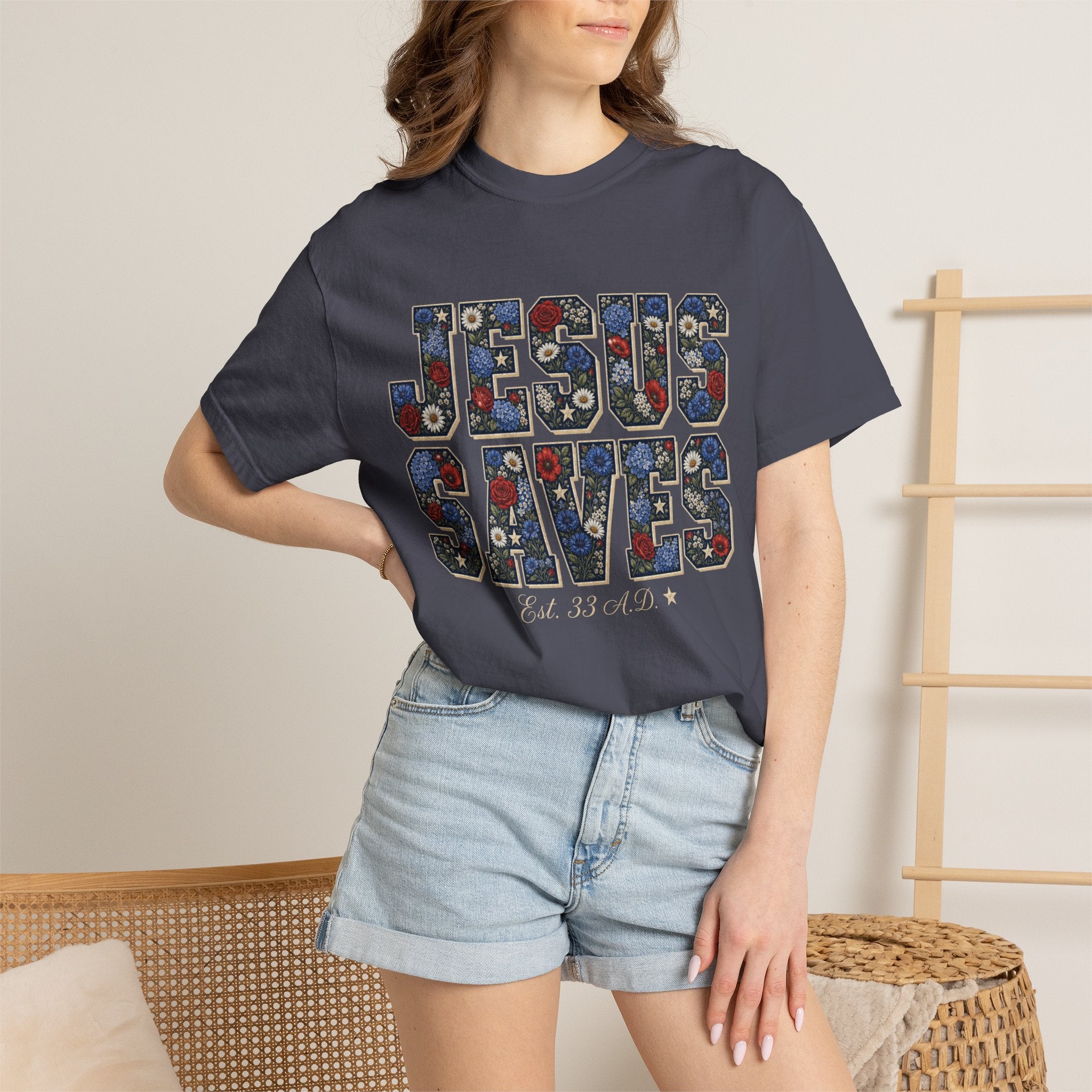 Jesus Saves Est. 33 A.D. Tee Shirt