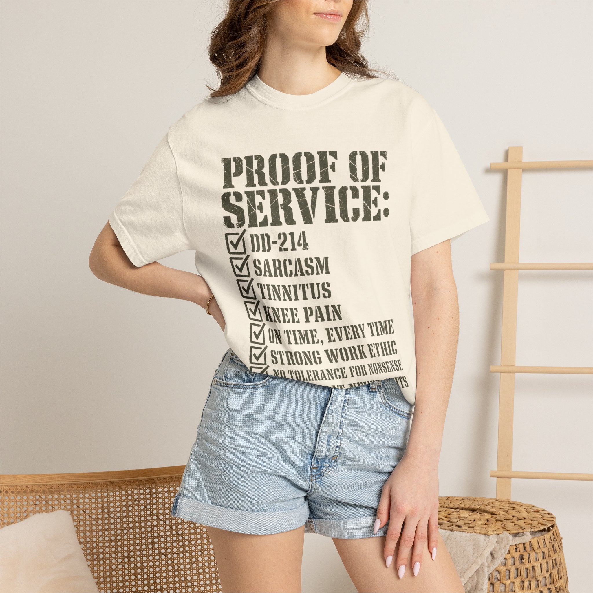 Military Service Checklist Tee Shirt