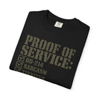 Military Service Checklist Tee Shirt