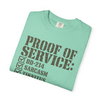 Military Service Checklist Tee Shirt