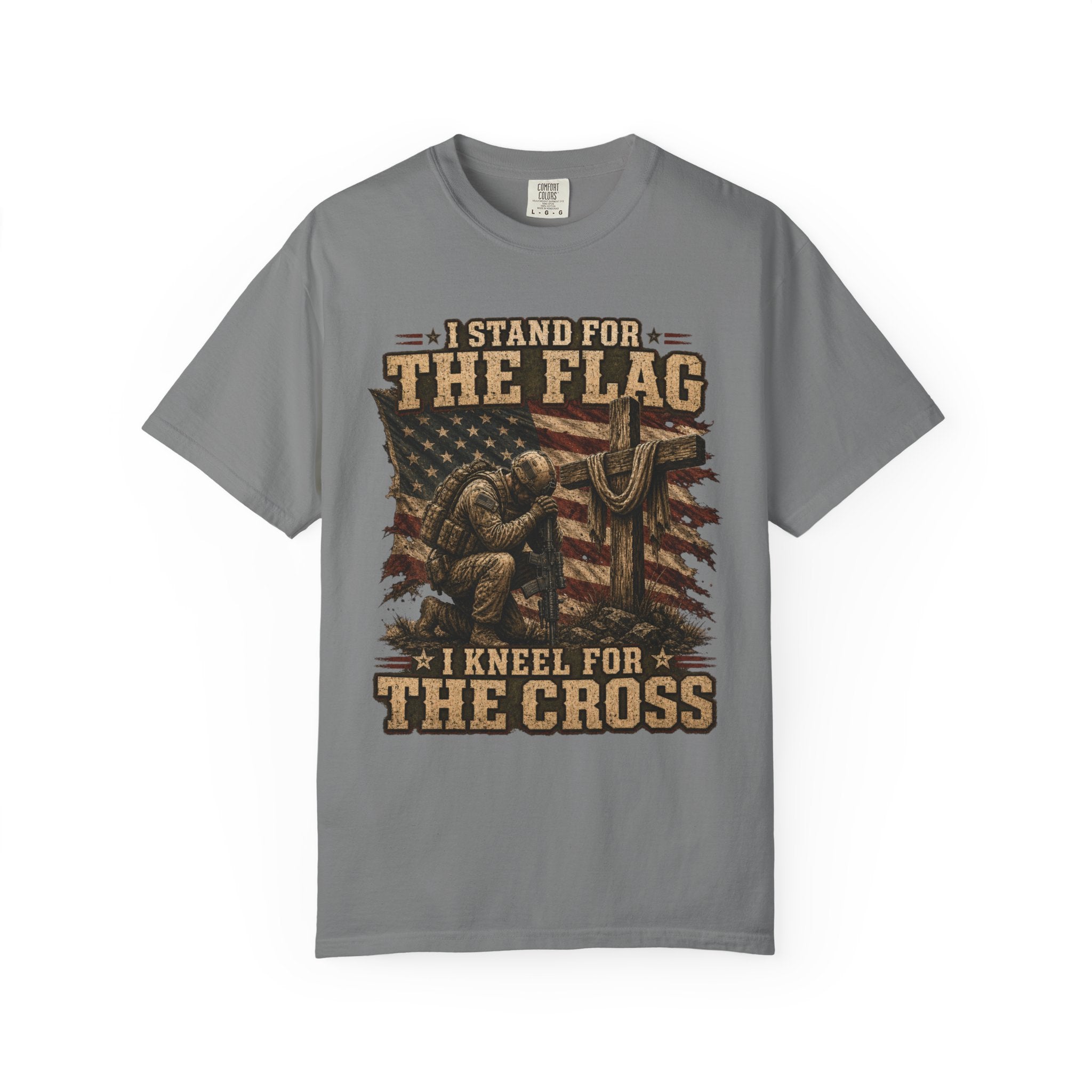 Stand For The Flag - Kneel For The Cross Tee Shirt
