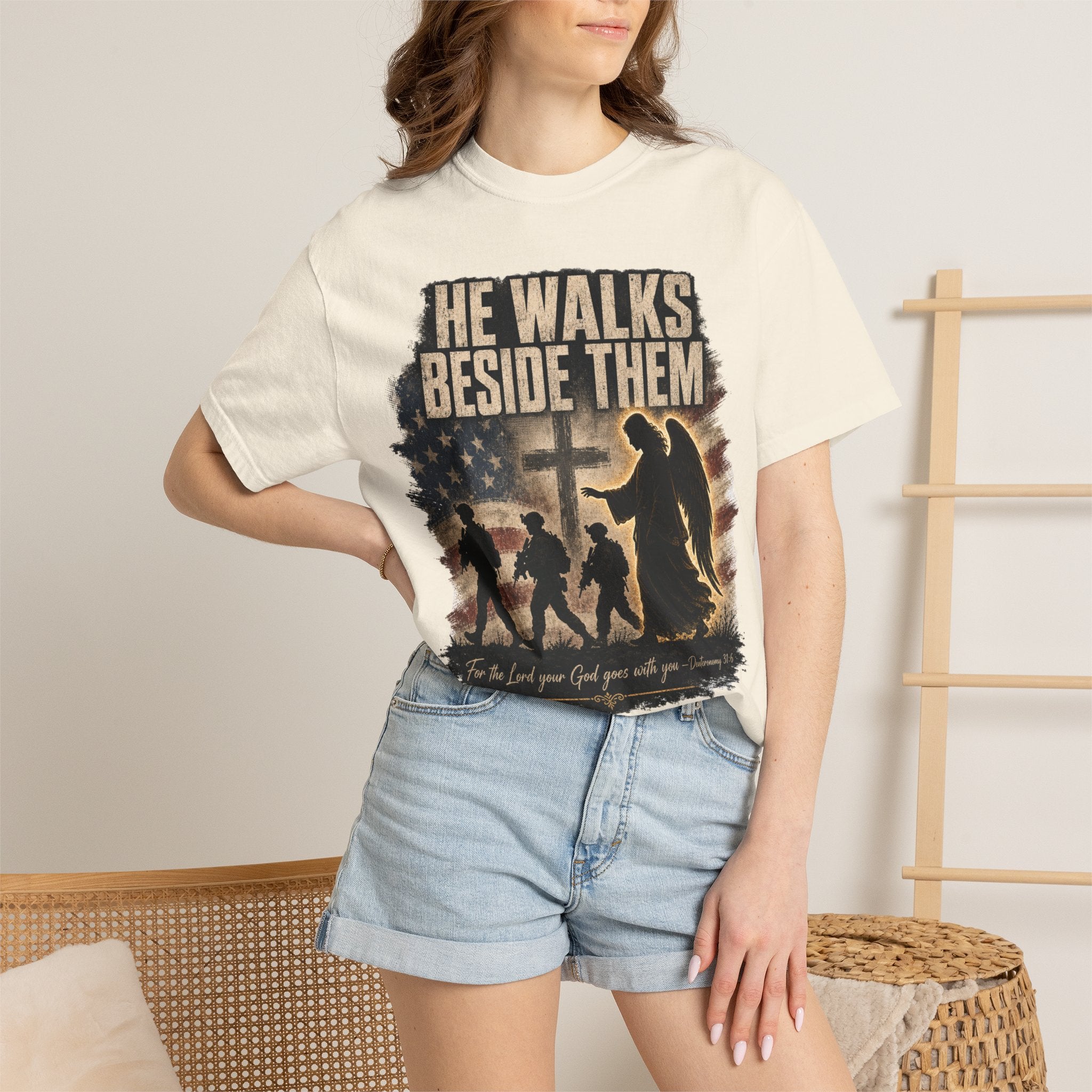 He Walks Beside Them Tee Shirt
