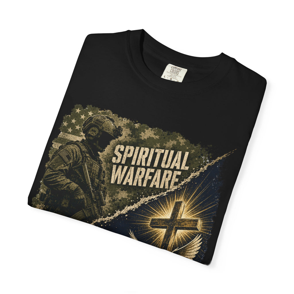 "Spiritual Warfare — Trained for Both" Tee Shirt