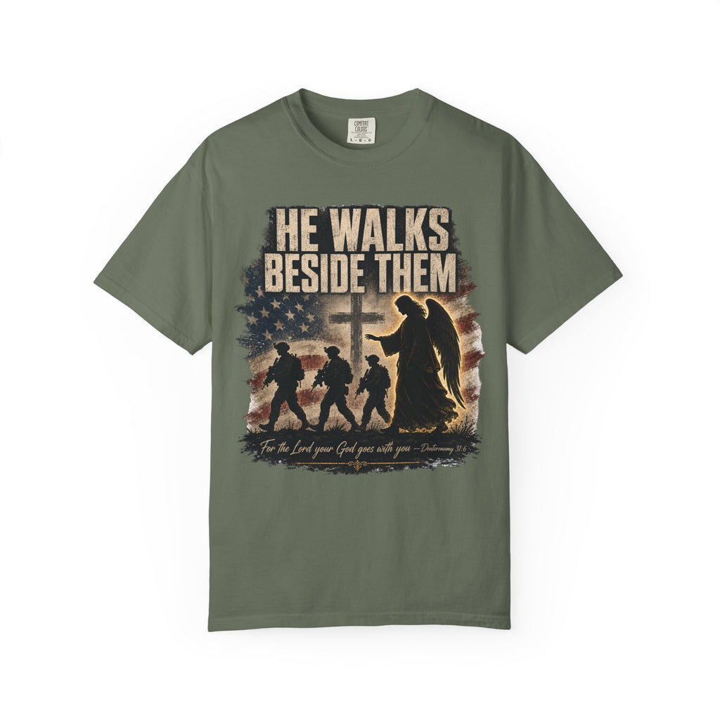 He Walks Beside Them Tee Shirt