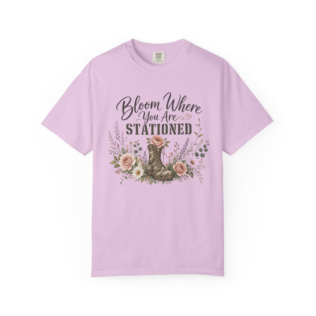 Bloom Where You Are Stationed Tee Shirt