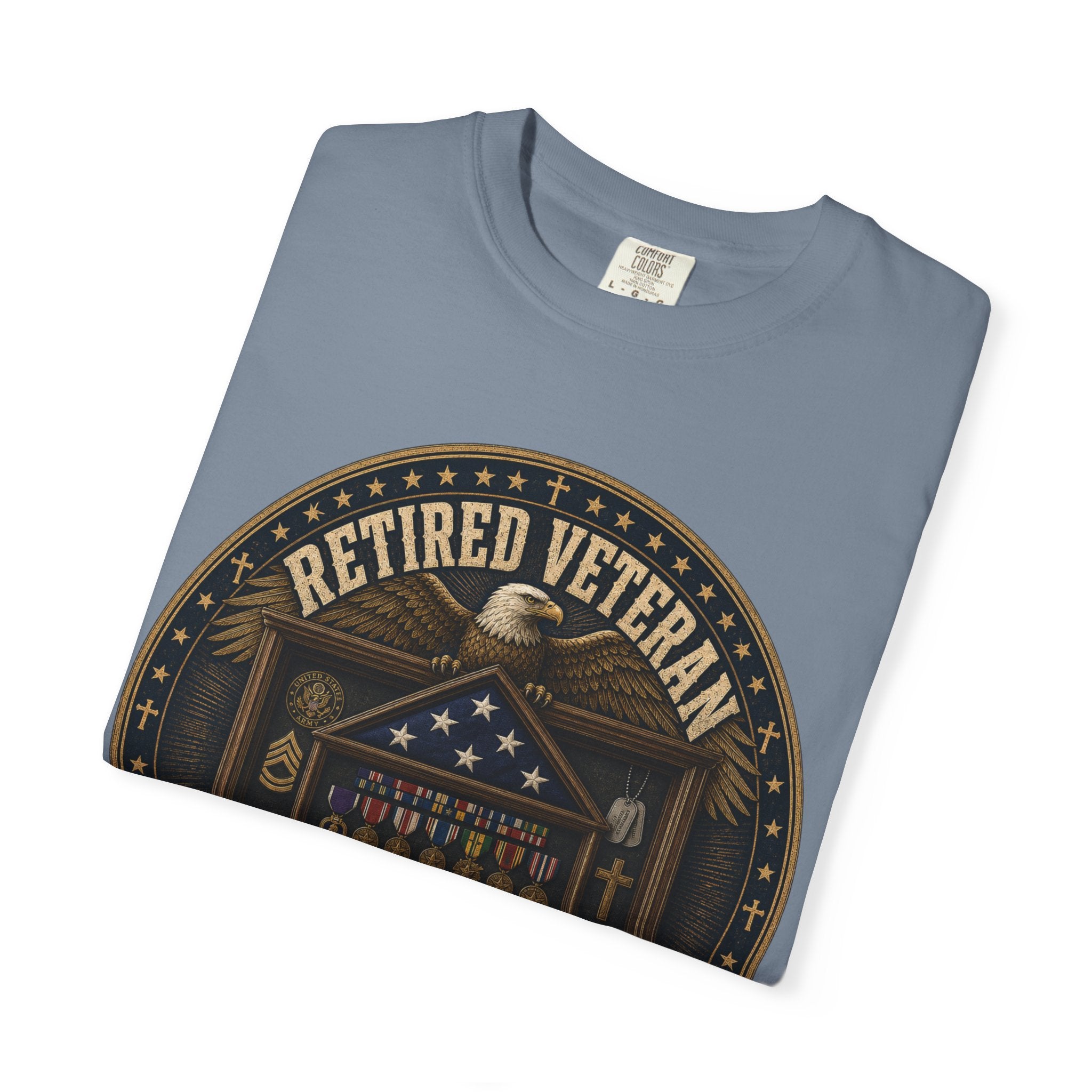 Retired Veteran Still Serving Under God's Command Tee Shirt