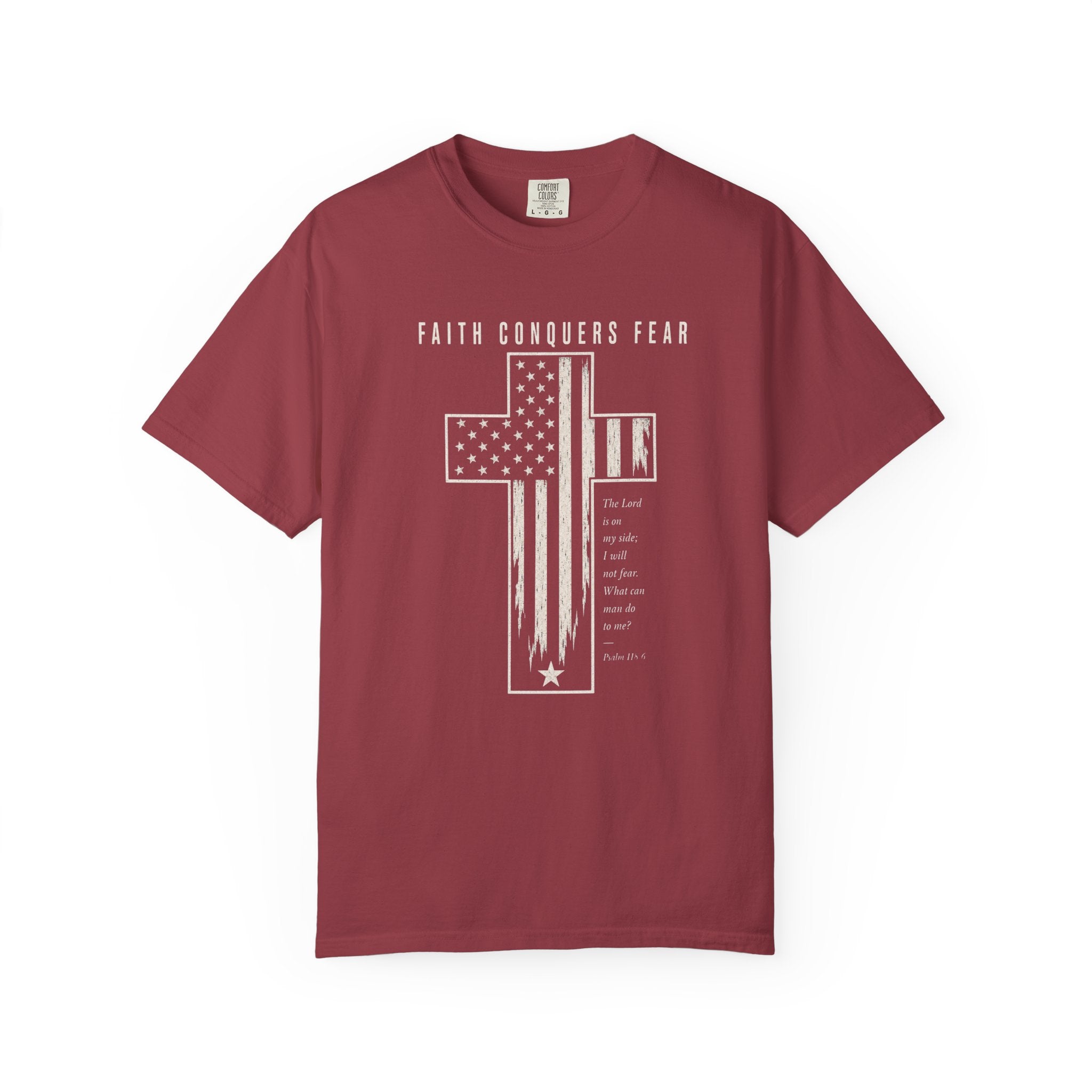 Faith Conquers Fear - Cross Tee Shirt