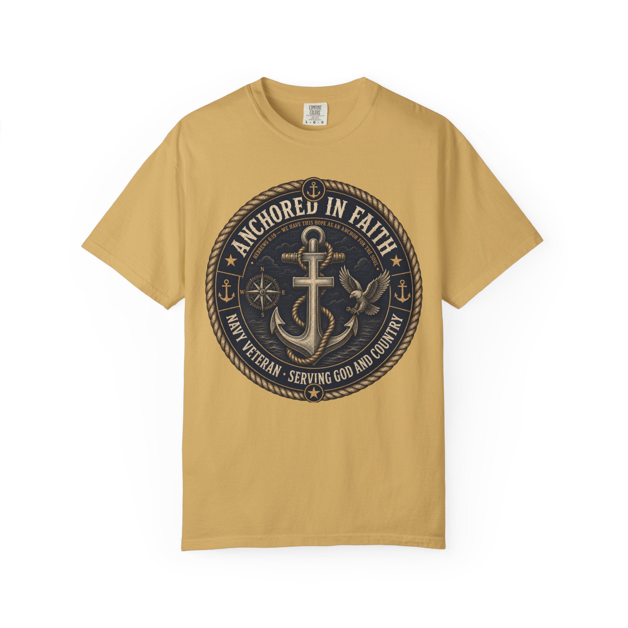 Navy Veteran - Anchored In Faith Tee Shirt