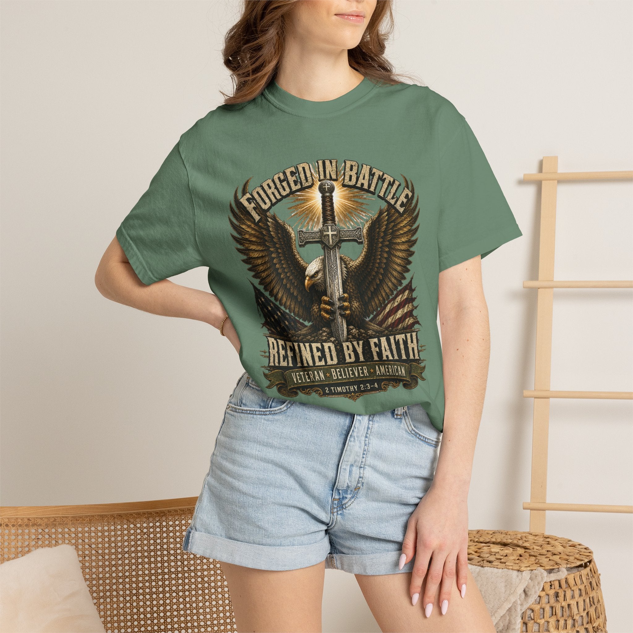 Forged In Battle - Refined By Faith Tee Shirt