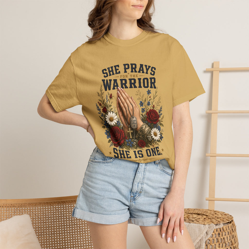 She Prays For The Warrior - She Is One Tee Shirt