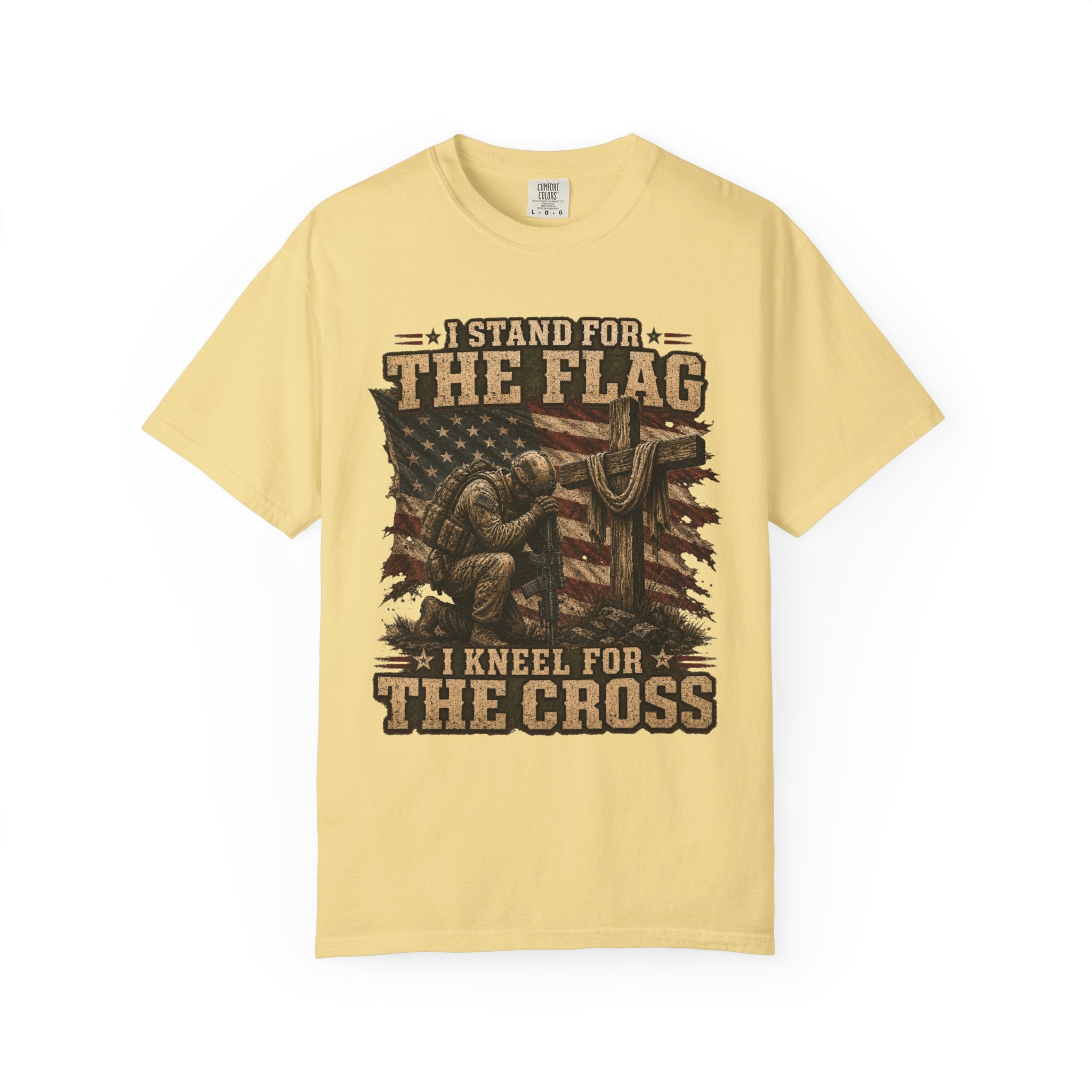 Stand For The Flag - Kneel For The Cross Tee Shirt