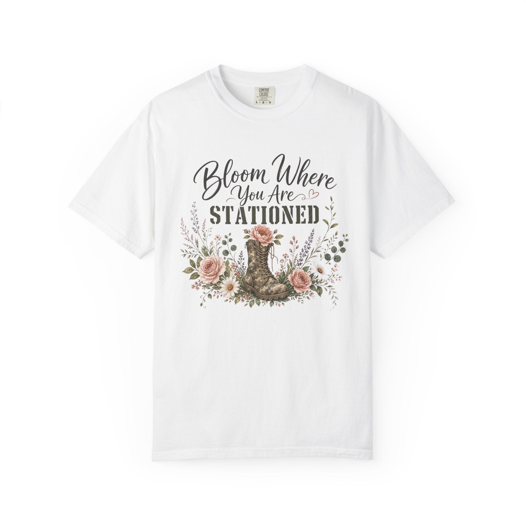 Bloom Where You Are Stationed Tee Shirt