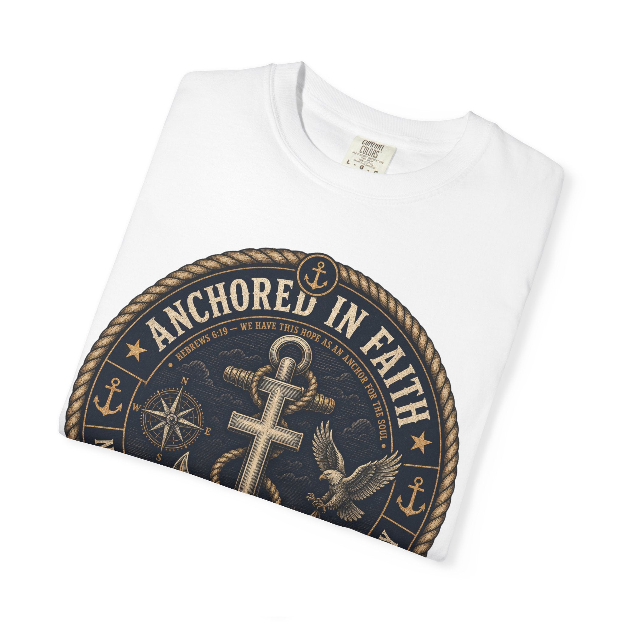 Navy Veteran - Anchored In Faith Tee Shirt