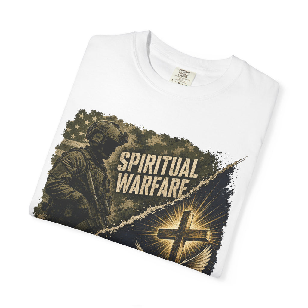 "Spiritual Warfare — Trained for Both" Tee Shirt