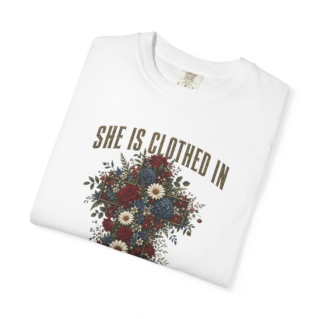 She Is Clothed In Strength And Dignity Tee Shirt