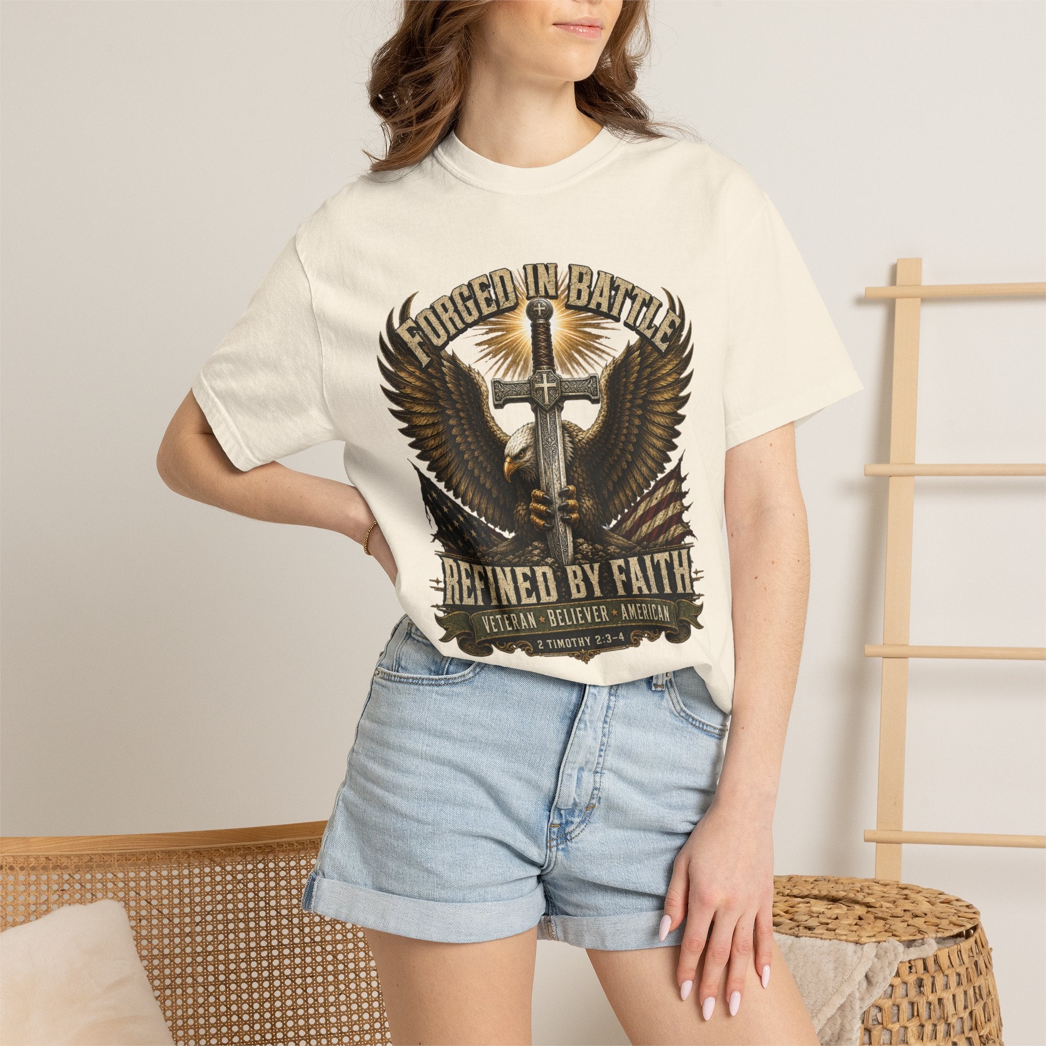 Forged In Battle - Refined By Faith Tee Shirt