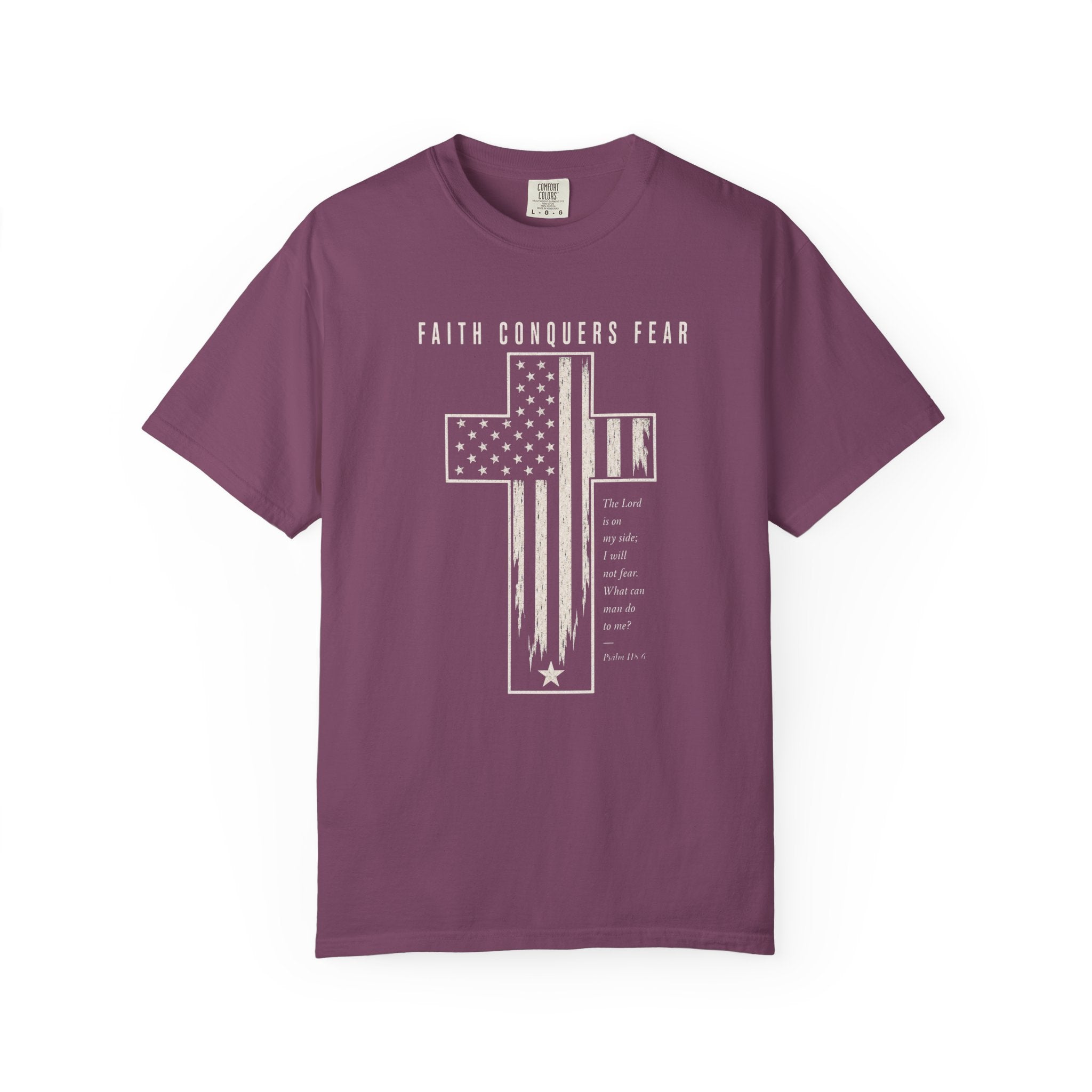 Faith Conquers Fear - Cross Tee Shirt