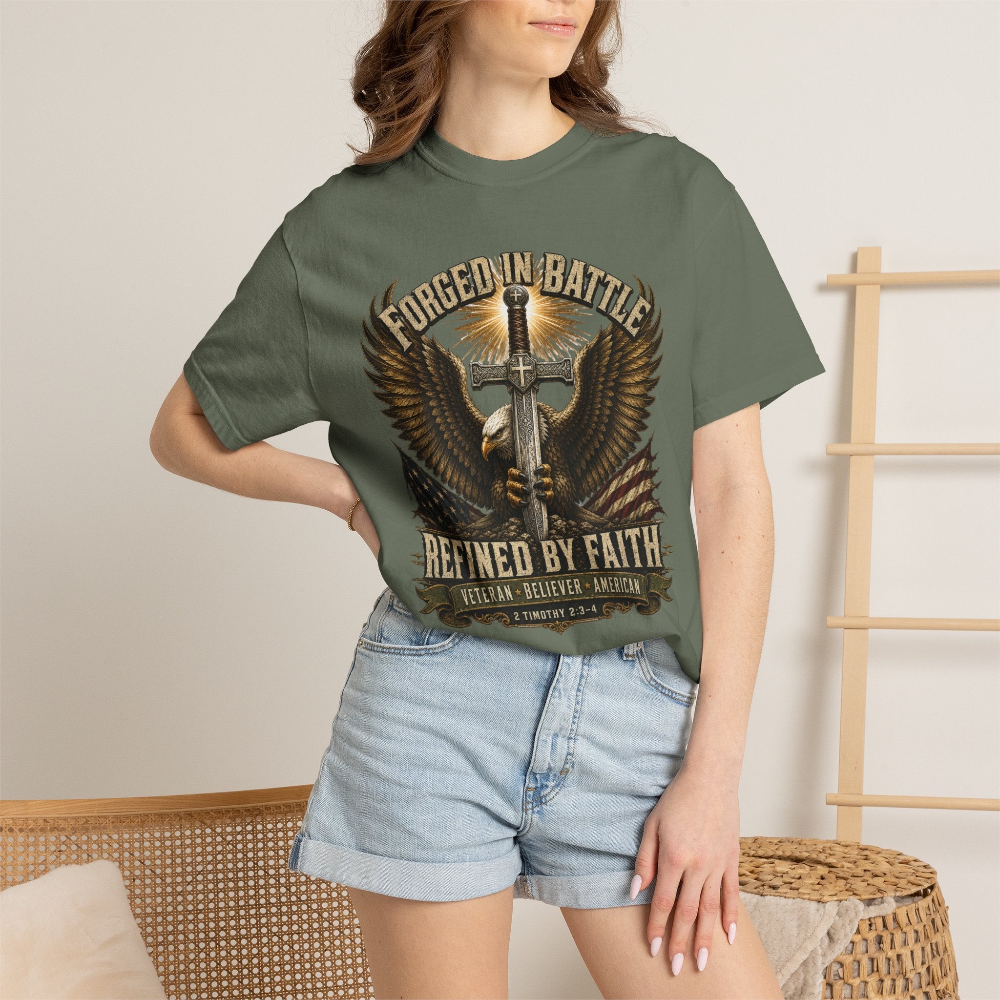 Forged In Battle - Refined By Faith Tee Shirt