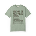 Military Service Checklist Tee Shirt