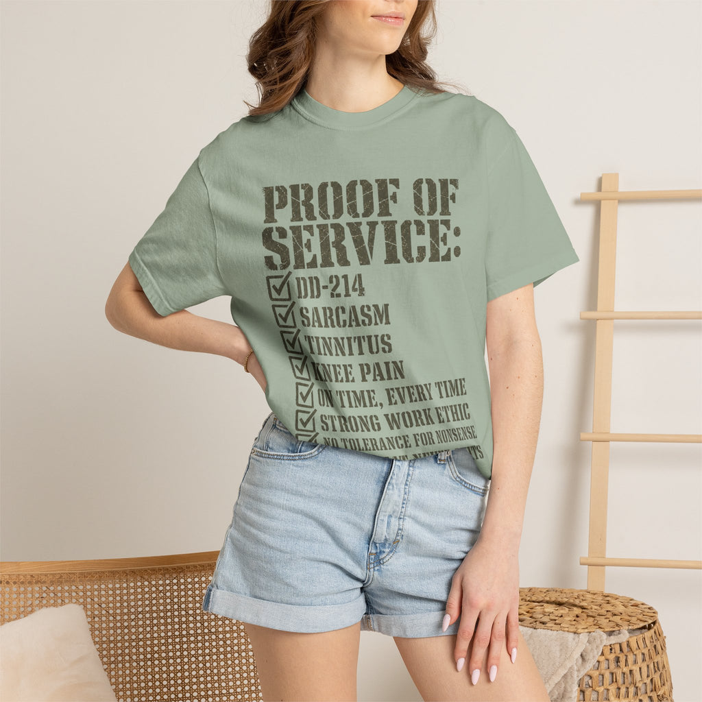 Military Service Checklist Tee Shirt
