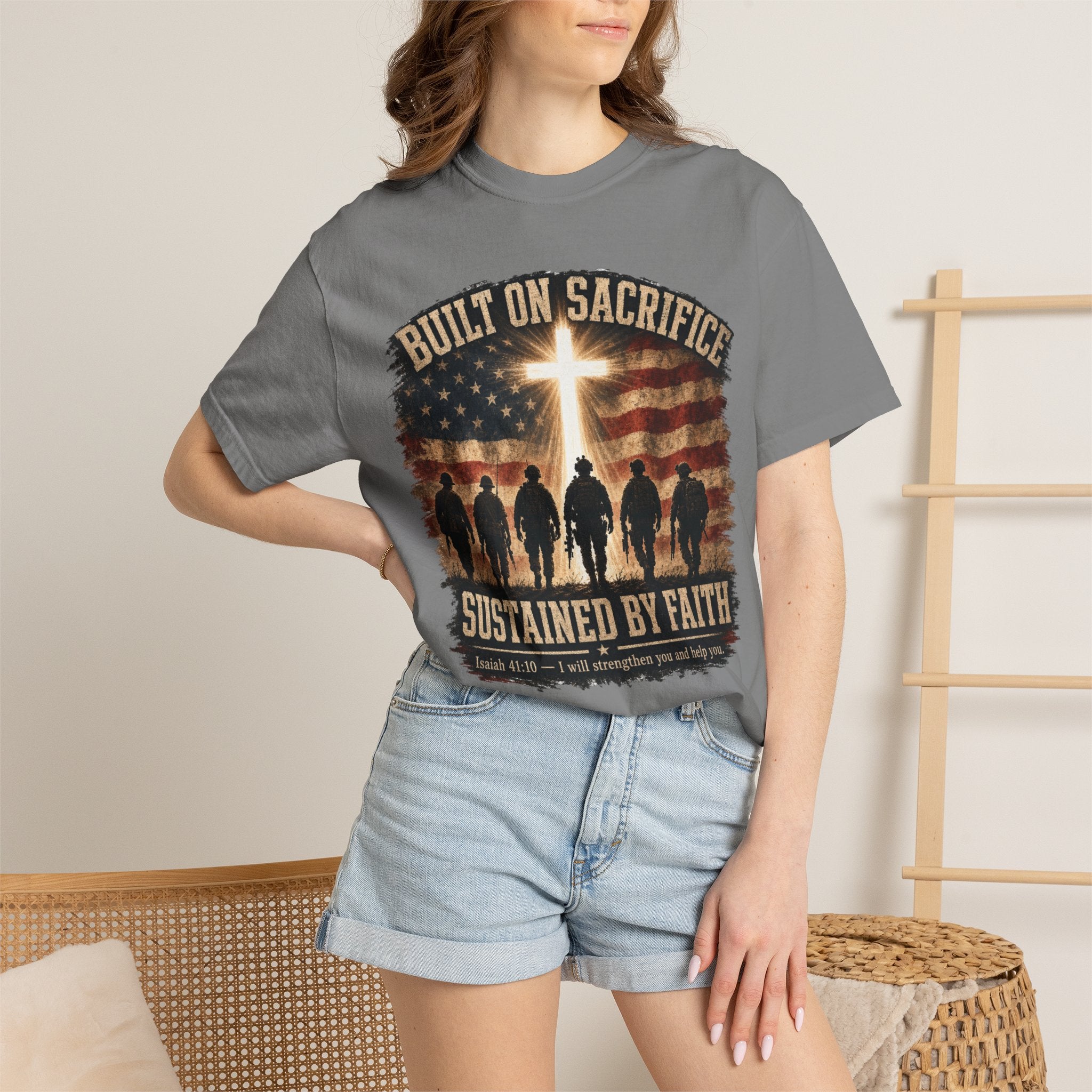 Built On Sacrifice - Sustained By Faith Tee Shirt