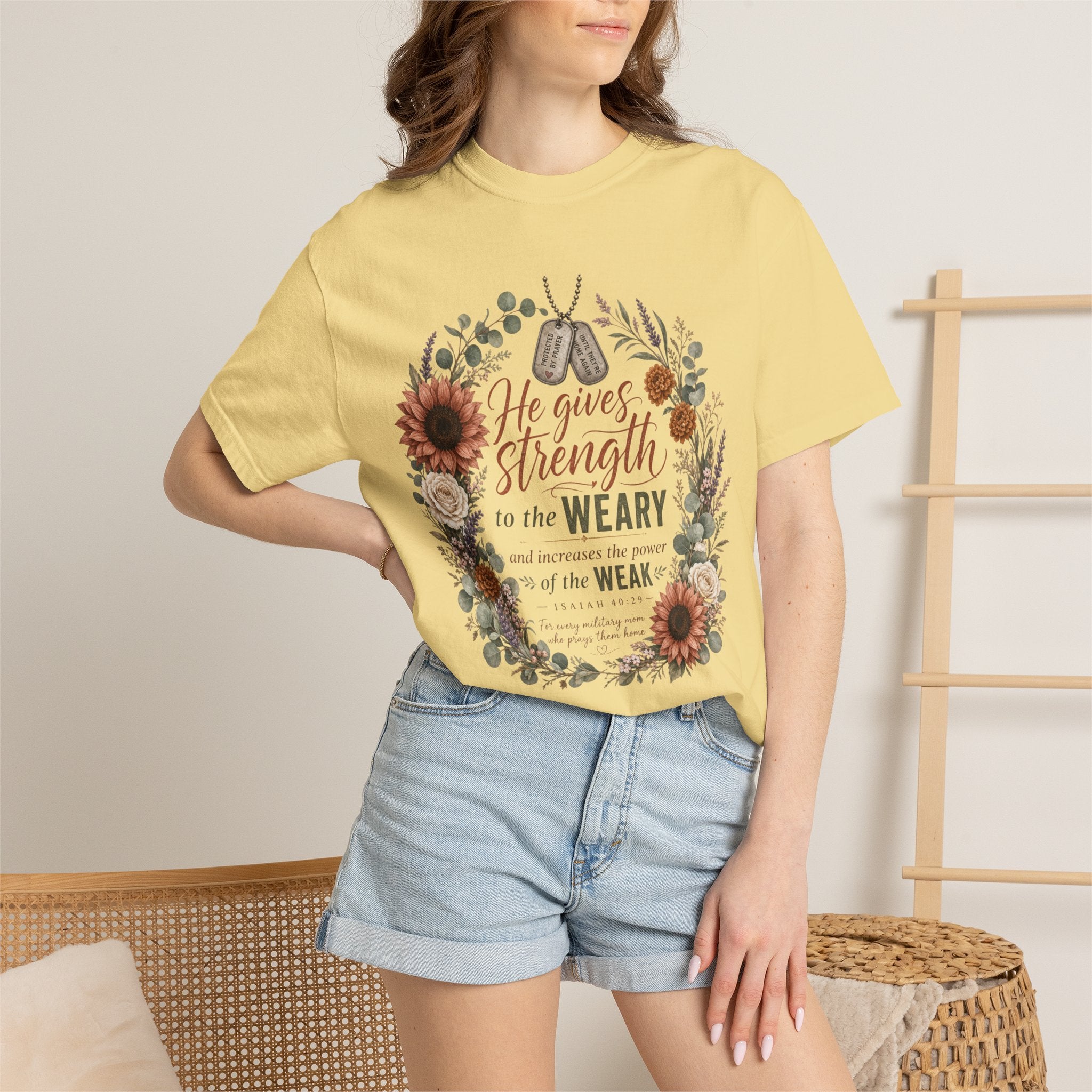 He Gives Strength To The Weary Tee Shirt