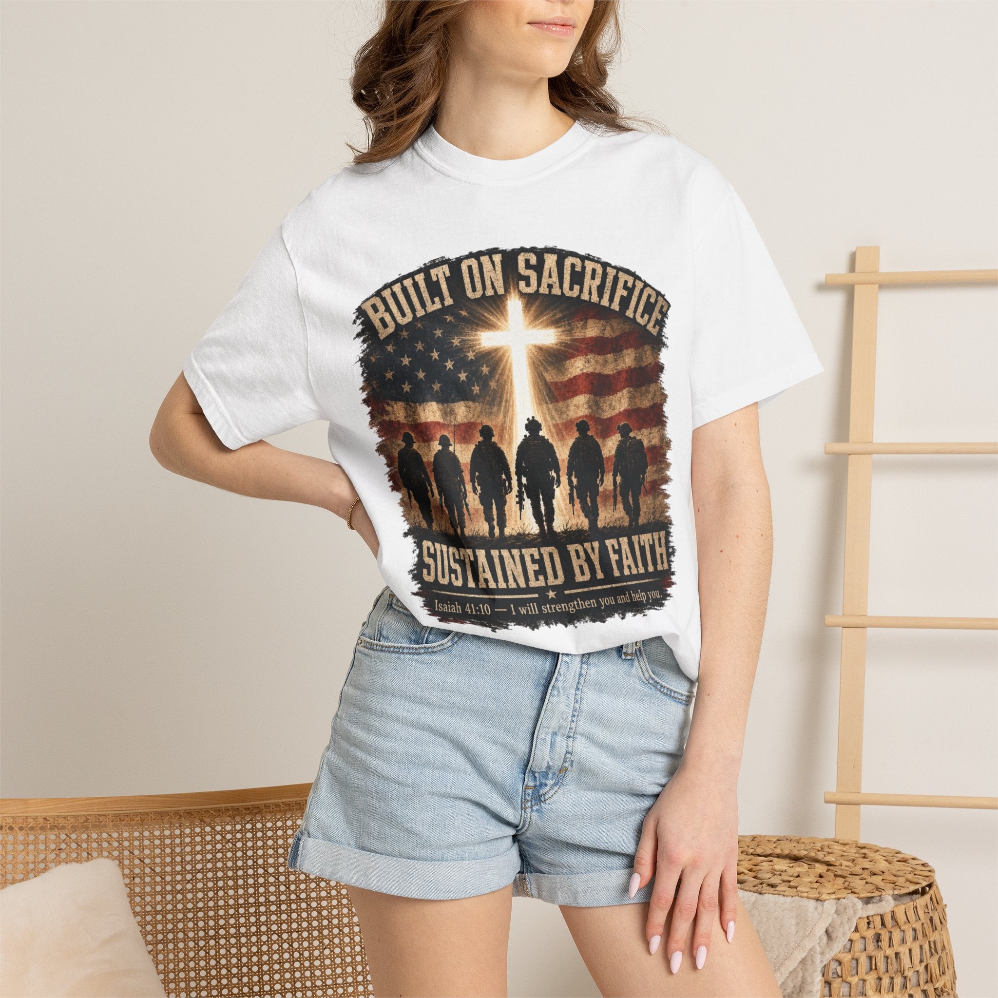 Built On Sacrifice - Sustained By Faith Tee Shirt