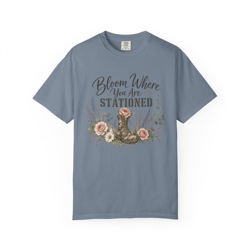 Bloom Where You Are Stationed Tee Shirt