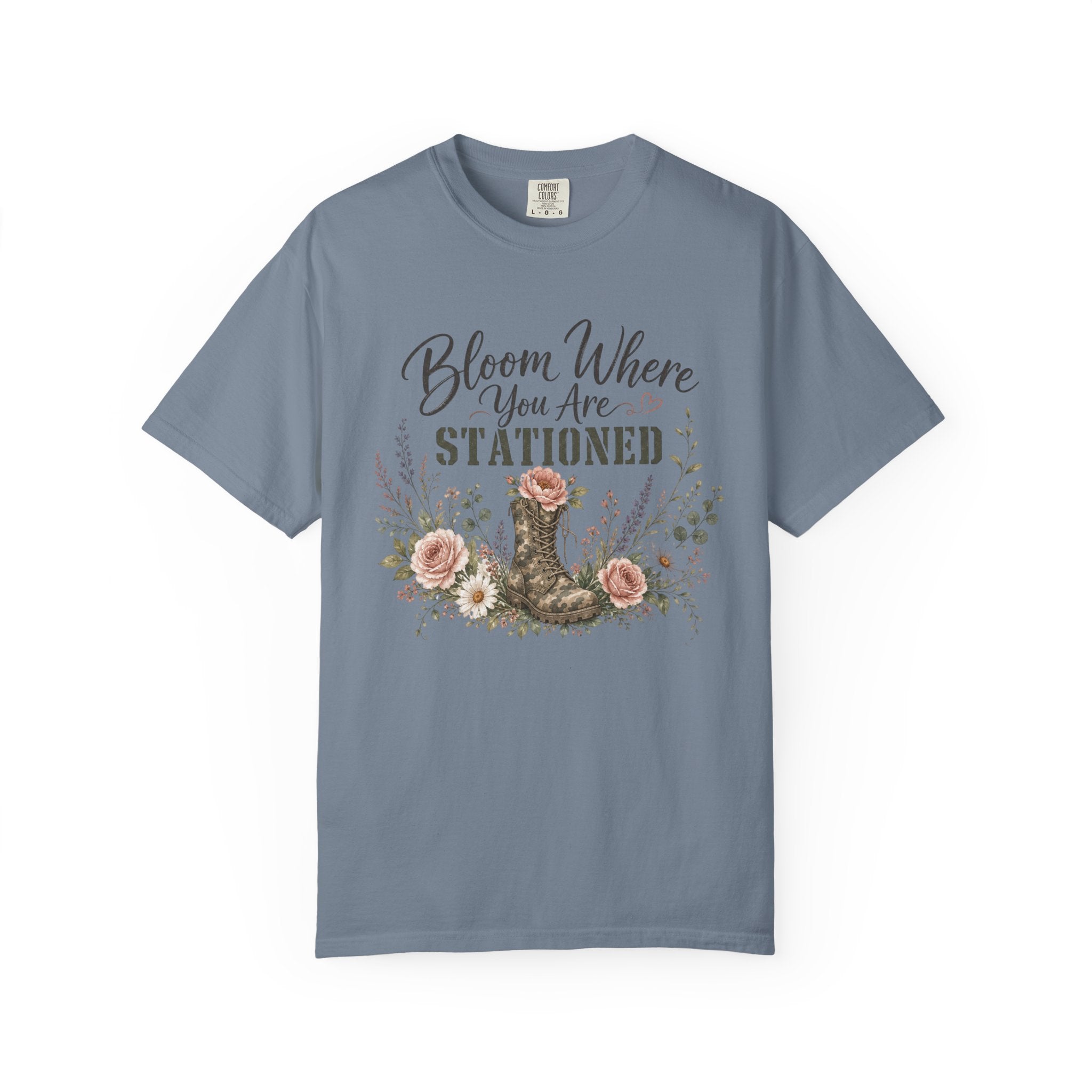 Bloom Where You Are Stationed Tee Shirt