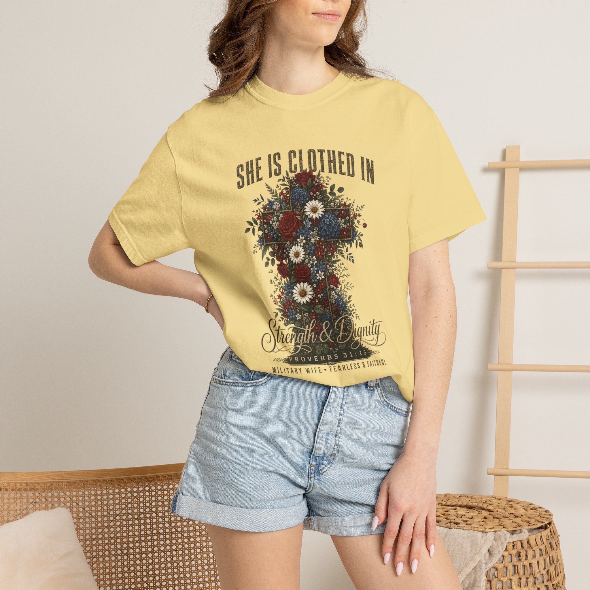 She Is Clothed In Strength And Dignity Tee Shirt