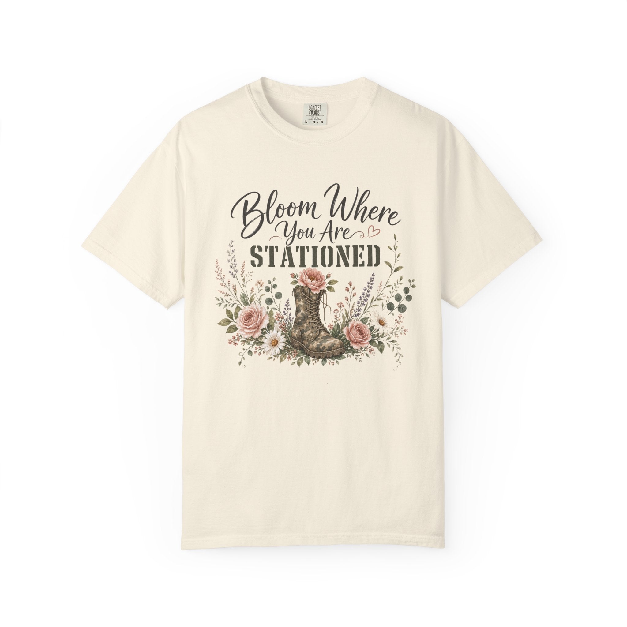 Bloom Where You Are Stationed Tee Shirt