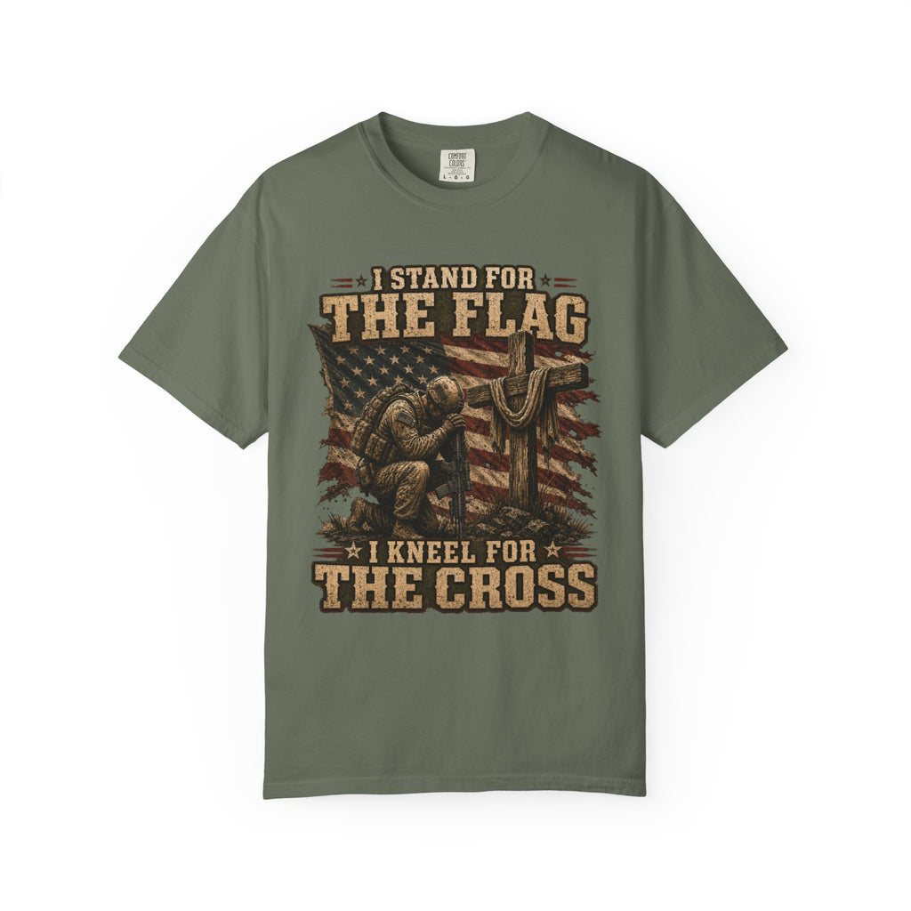 Stand For The Flag - Kneel For The Cross Tee Shirt