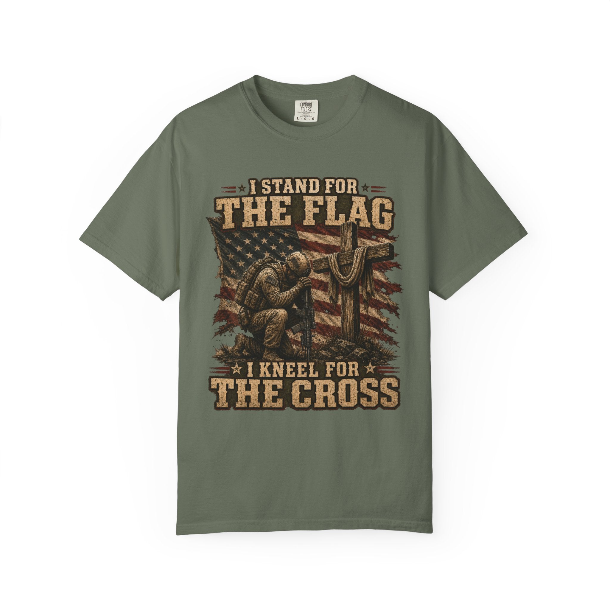 Stand For The Flag - Kneel For The Cross Tee Shirt