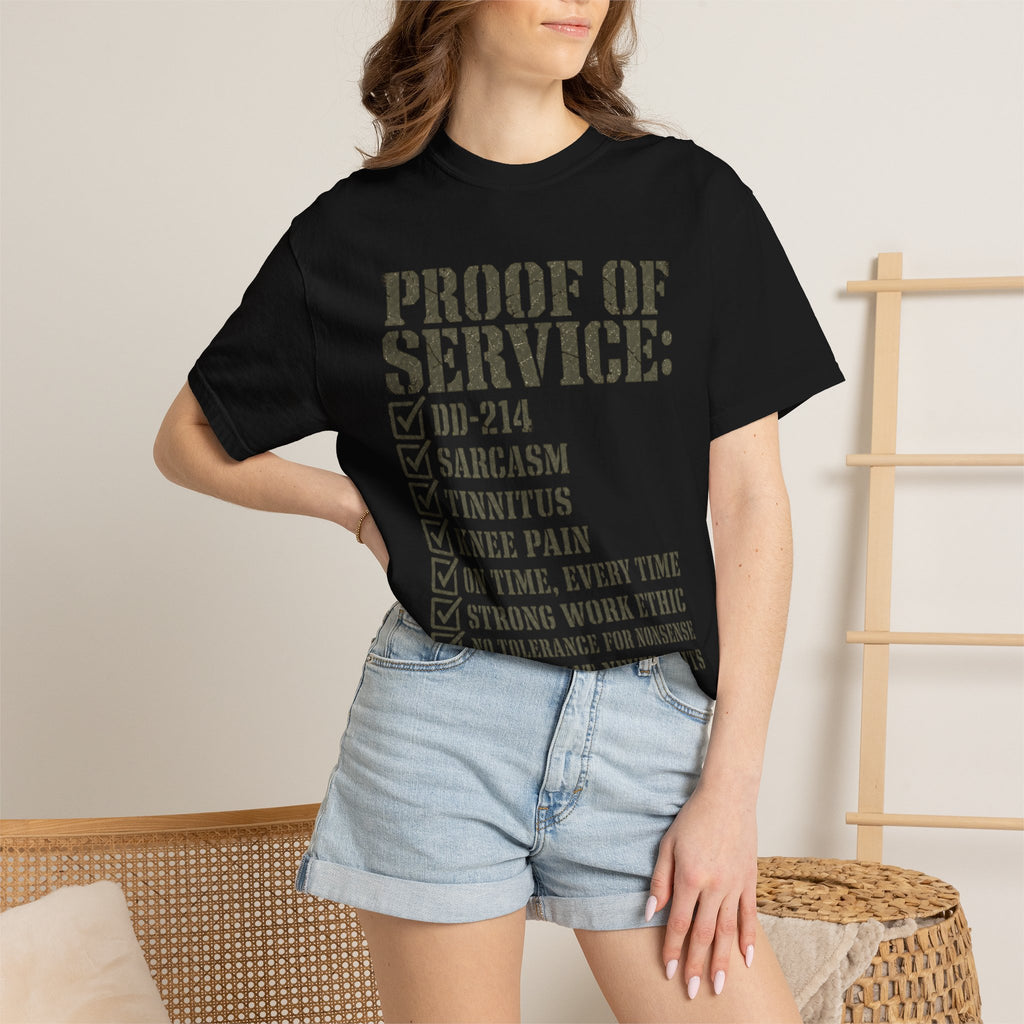 Military Service Checklist Tee Shirt