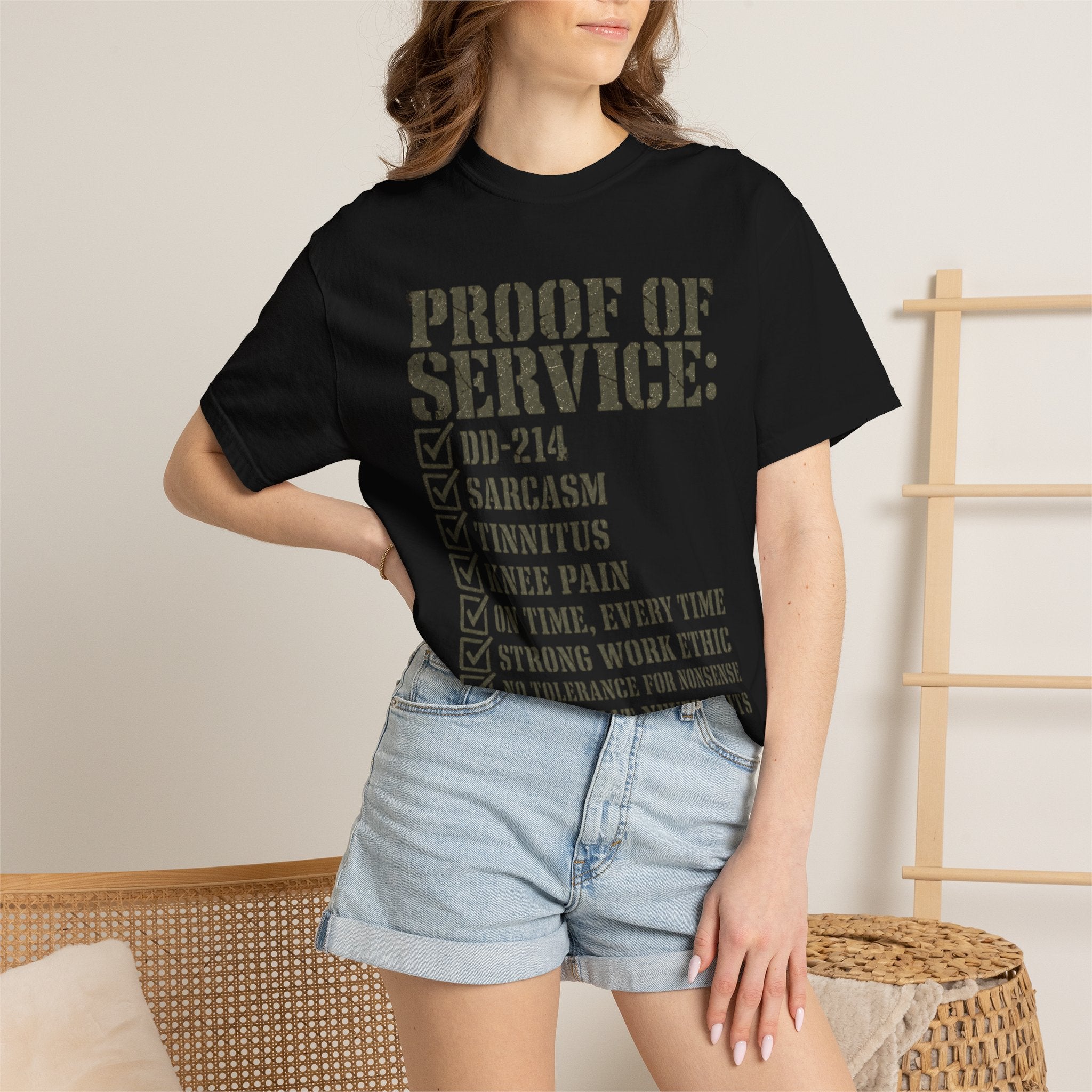 Military Service Checklist Tee Shirt