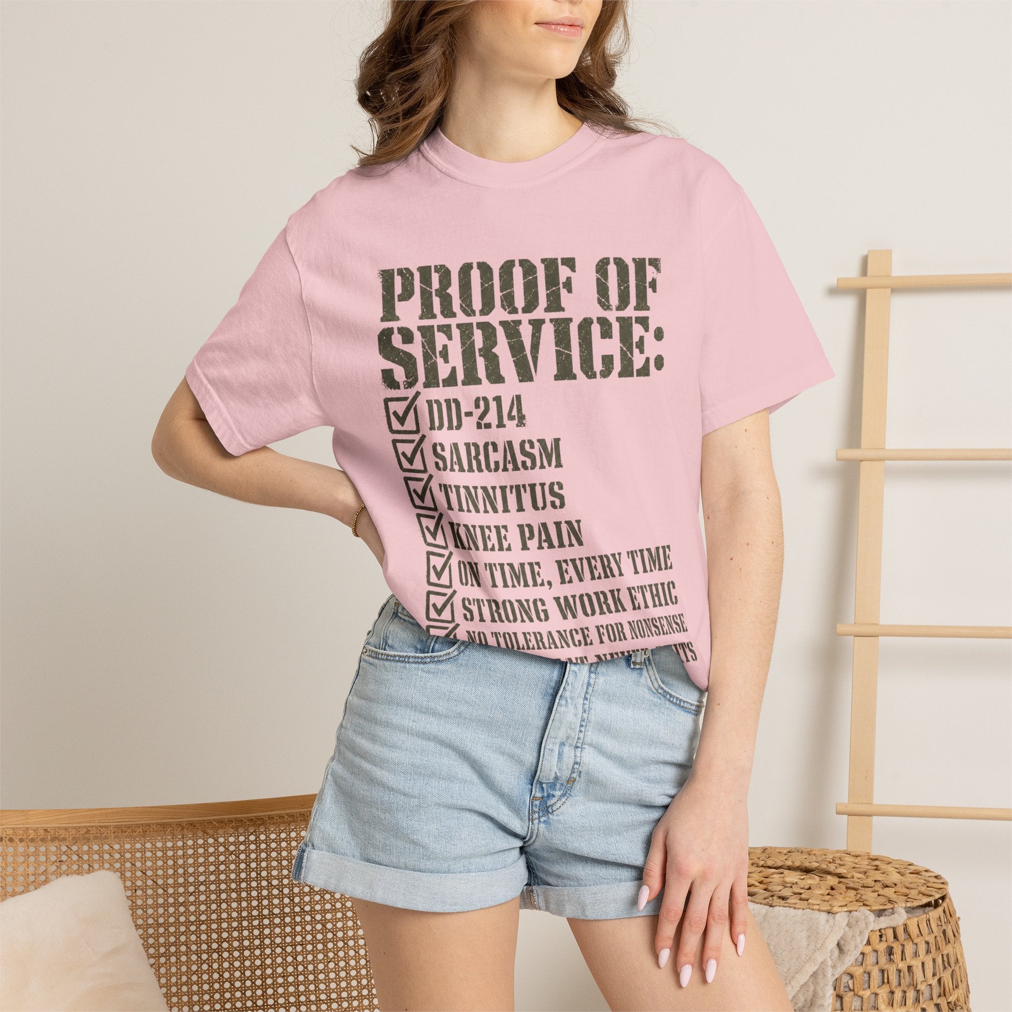 Military Service Checklist Tee Shirt