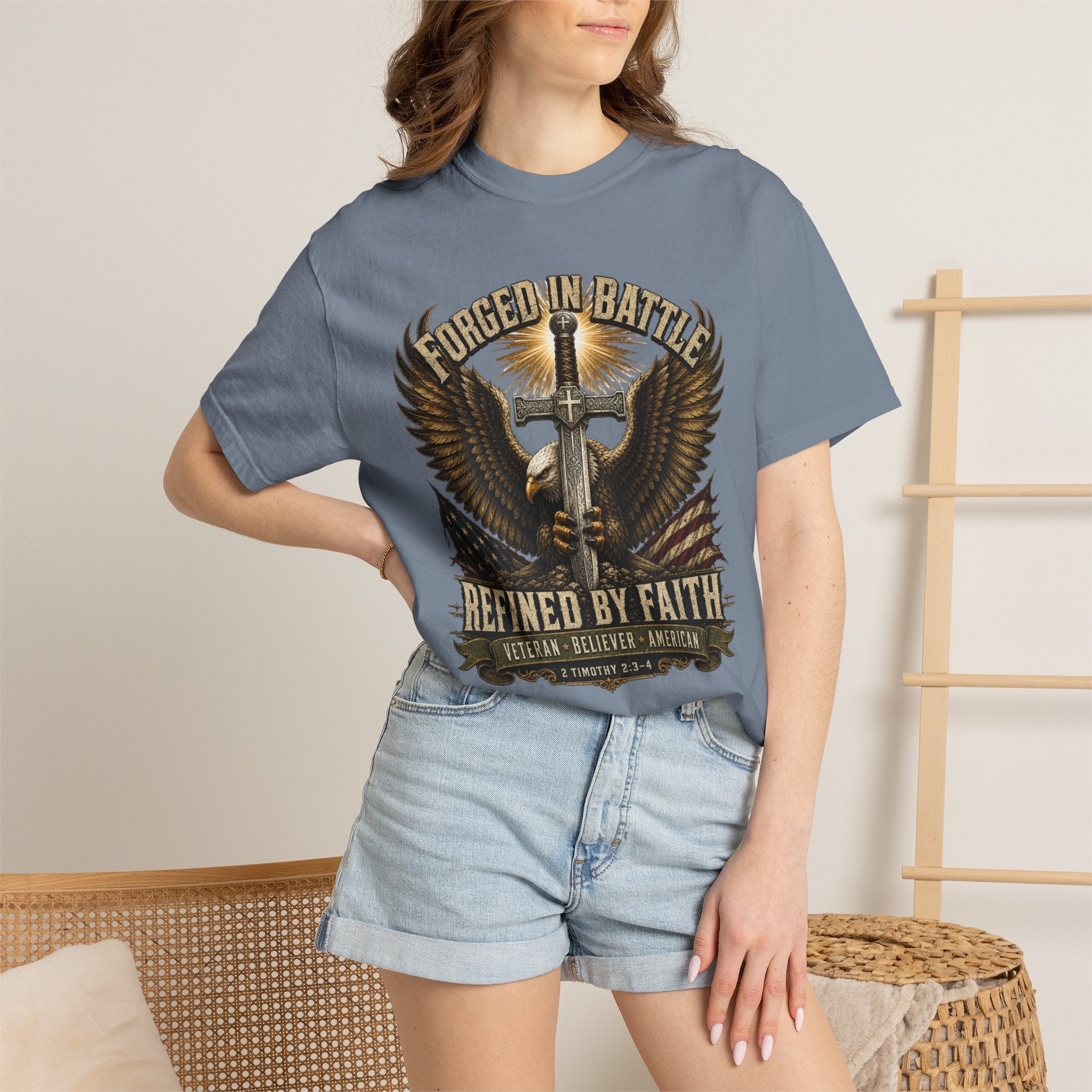 Forged In Battle - Refined By Faith Tee Shirt