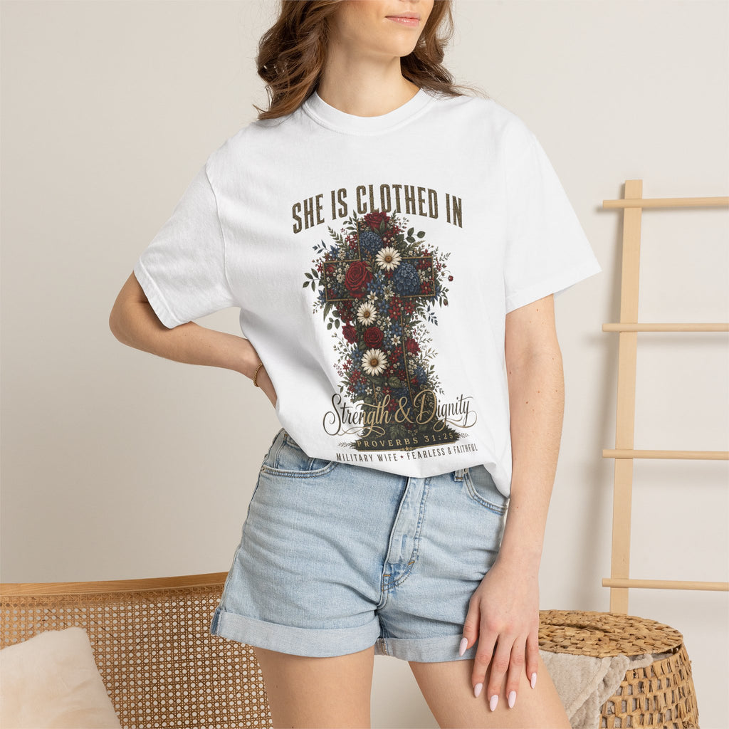 She Is Clothed In Strength And Dignity Tee Shirt