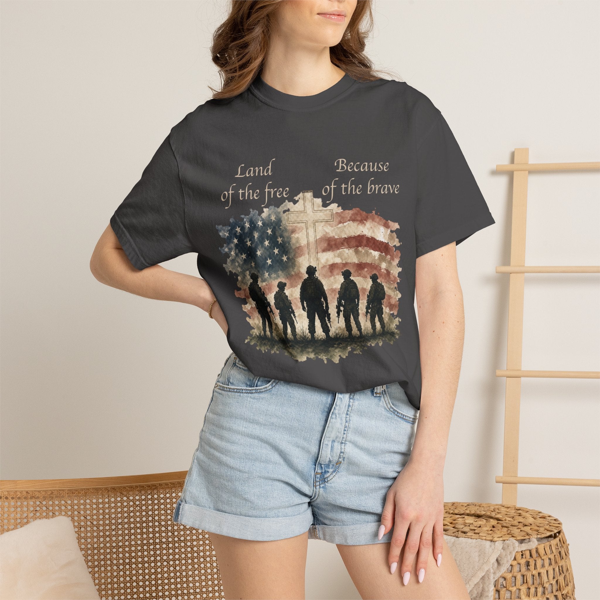Land Of The Free Because Of The Brave Tee Shirt